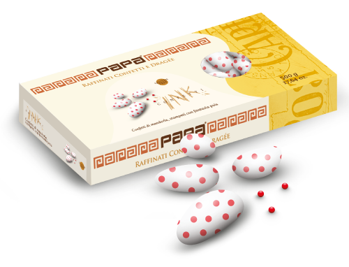 Confetti Papa Dolceamaro Cioccolato con Stampa Pois Rosa g 500