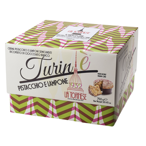La Torinese - Panettone Pistacchio, Lamponi e Cioccolato Bianco g 750