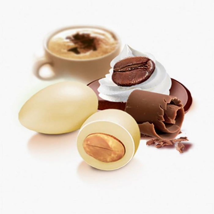 Confetti Papa - Cioccolato e Mandorla g 500 | Gusto Cappuccino | Colore Ecrù (95 pz)