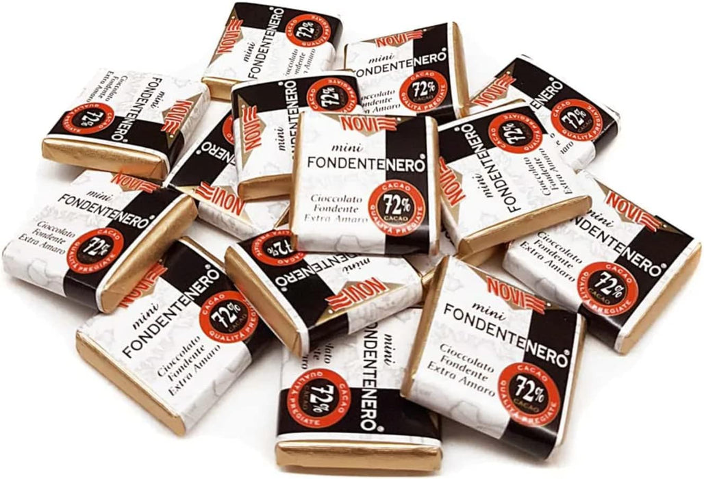 Novi - Cioccolatini di Cortesia Mini Tavolette Extra Fondente 72% - Senza Glutine