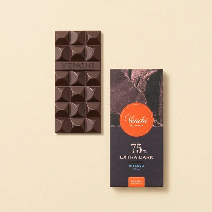 Venchi - Tavoletta Cioccolato Extra Fondente 75% g 78 - Senza Glutine