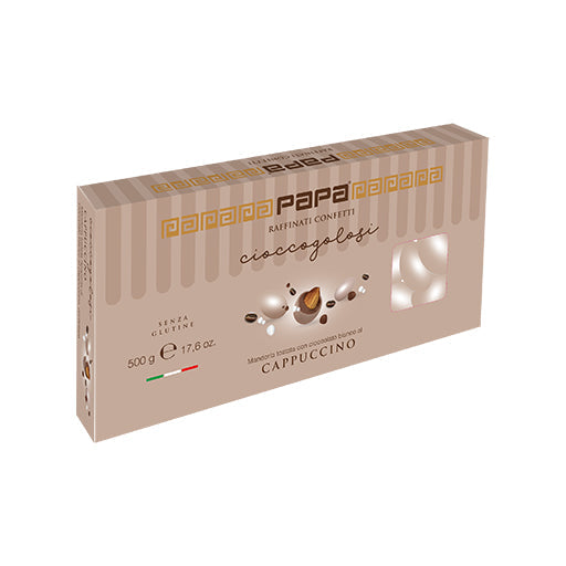 Confetti Papa - Cioccolato e Mandorla g 500 | Gusto Cappuccino | Colore Ecrù (95 pz)