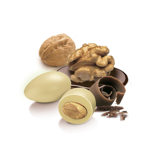 Confetti Papa - Cioccolato e Mandorla g 500 | Gusto Noce | Colore Marrone chiaro (95 pz)