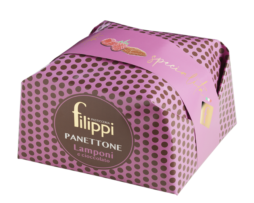 Pasticceria Filippi - Panettone Lamponi e Cioccolato Fondente Kg 1