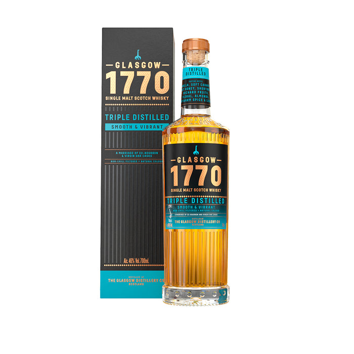 Whisky Single Malt Triple Distilled Glasgow 1770 | cl 70 in astuccio