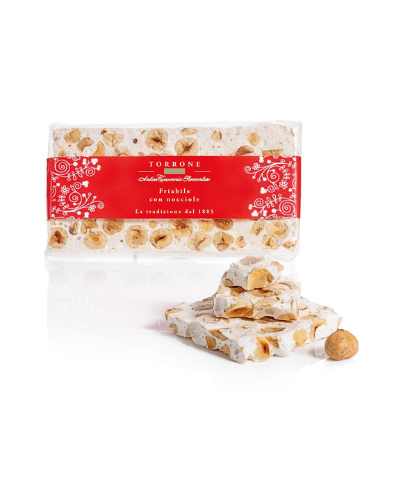 Antica Torroneria Piemontese - Torrone Friabile con Nocciole Gran Fetta g 70 - Senza glutine