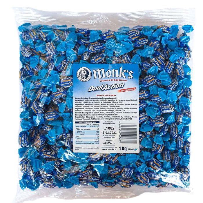 Monk's - Caramelle Monk's Dual Action Kg 1 | Senza Zuccheri