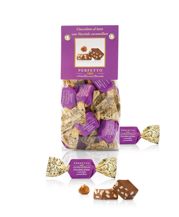 Antica Torroneria Piemontese - Cioccolatino Perfetto al Latte e Nocciole Caramellate - Senza Glutine