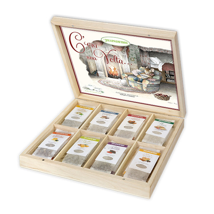 Regina di Fiori - Scatola regalo in legno - C'era una Volta Tisane Assortite 40 filtri