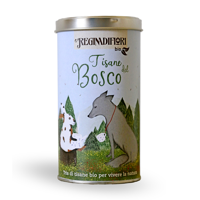 Regina di Fiori - Confezione in Latta Tisane del Bosco biologiche 12 filtri