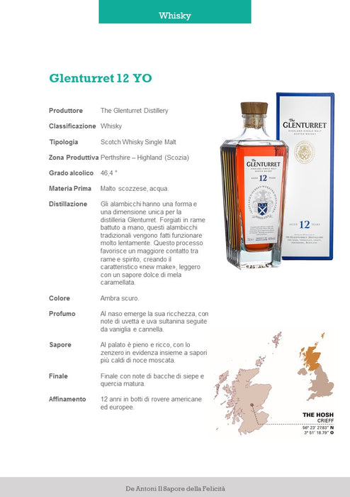 Whisky 12 YO Glenturret cl 70  | in astuccio