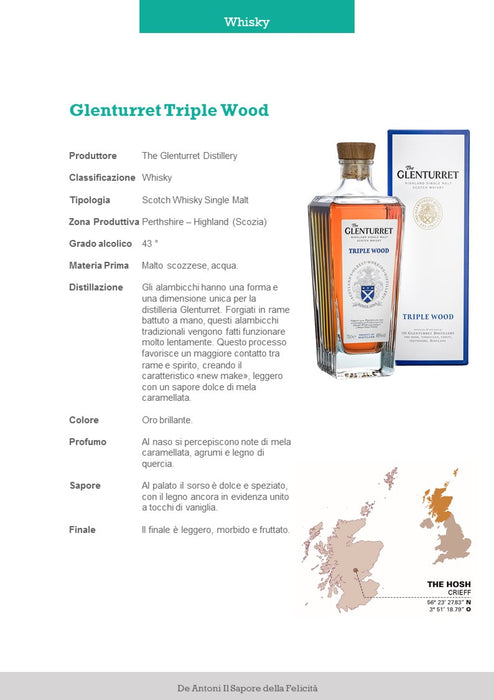 Whisky Triple Wood Glenturret | cl 70 in astuccio