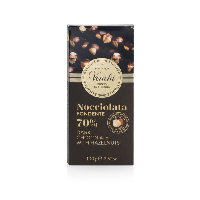 Venchi - Tavoletta Nocciolata Fondente 70% g 100 - Senza Glutine