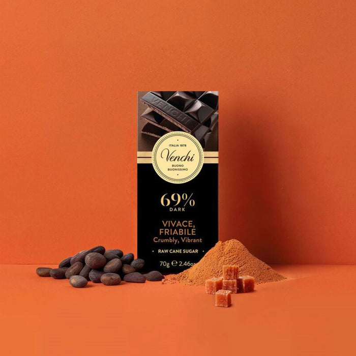 Venchi - Tavoletta Cioccolato Cruncht Fondente 69% g 70 - Senza Glutine