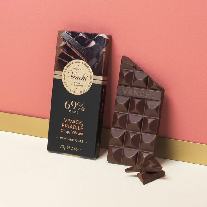 Venchi - Tavoletta Cioccolato Cruncht Fondente 69% g 70 - Senza Glutine