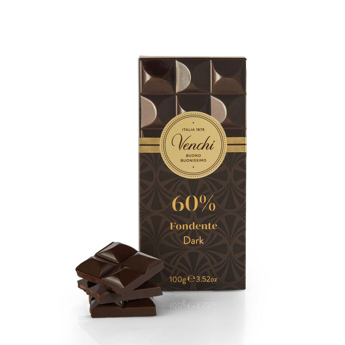 Venchi - Tavoletta Cioccolato Extra Fondente 60% g 100 - Senza Glutine
