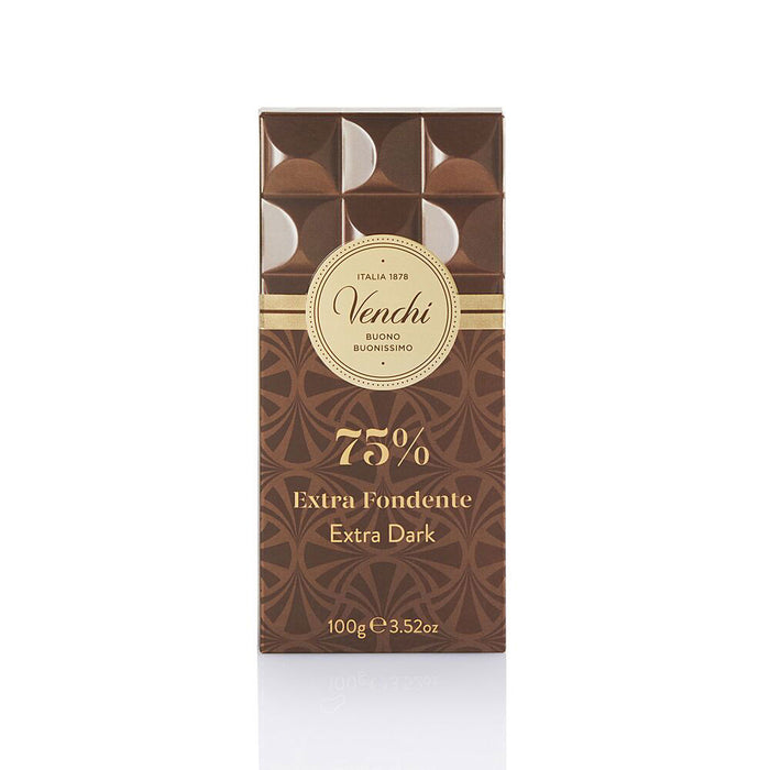 Venchi - Tavoletta Cioccolato Extra Fondente 75% g 100 - Senza Glutine