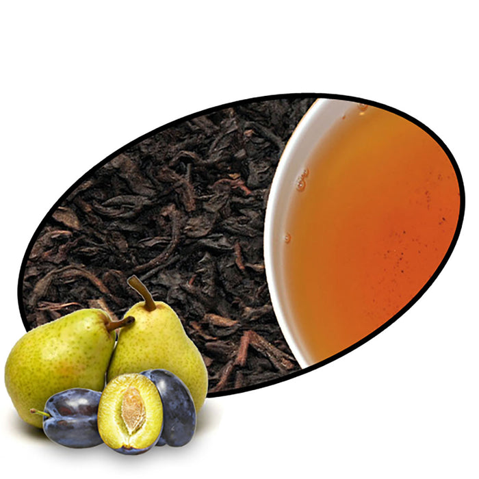 Tè Nero di Ceylon Prugna e Pera - Tè Sfuso in Foglia Mlesna g 500