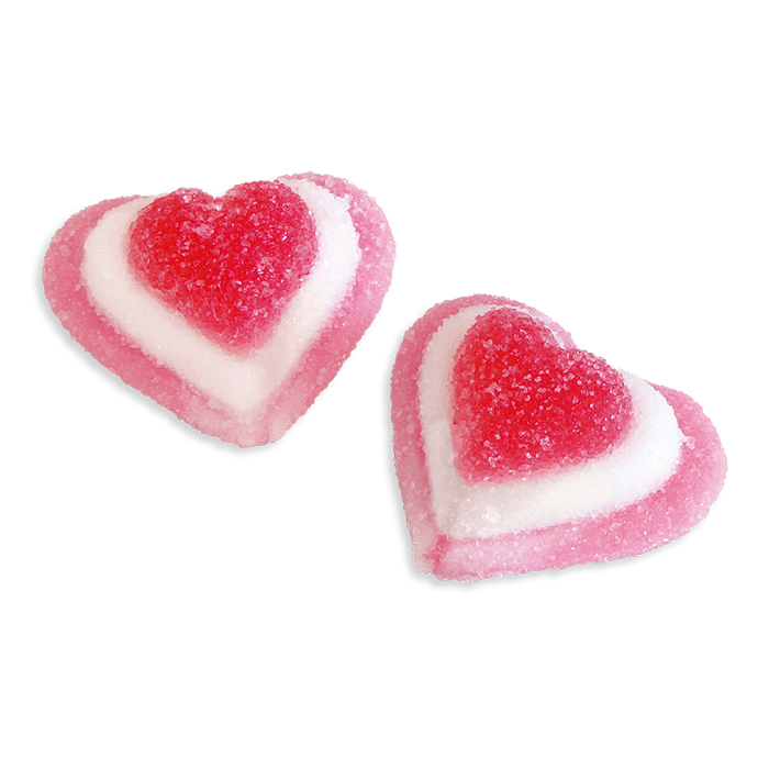 Caramellle Gommose Cuore Rosa Tricolore kg 1 - Senza Glutine
